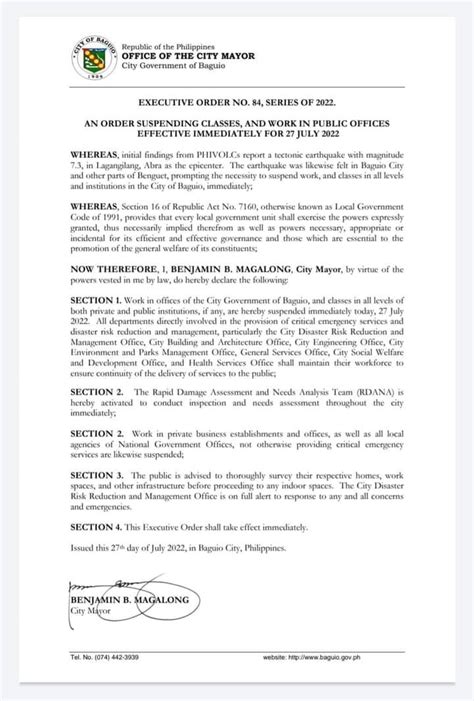 baguio ordinances|Executive Order .
